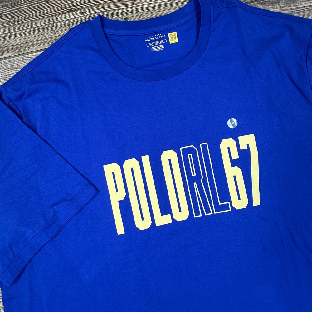 Polo Ralph Lauren Mens Size 3XLT T-Shirt Blue POLORL67 Graphic Short Sleeve New